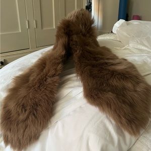 Ralph Lauren Collection shearling scarf.  38” end to end.